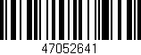 Código de barras (EAN, GTIN, SKU, ISBN): '47052641'