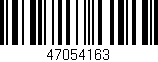 Código de barras (EAN, GTIN, SKU, ISBN): '47054163'