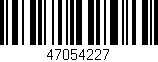 Código de barras (EAN, GTIN, SKU, ISBN): '47054227'