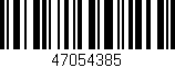 Código de barras (EAN, GTIN, SKU, ISBN): '47054385'