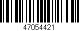 Código de barras (EAN, GTIN, SKU, ISBN): '47054421'