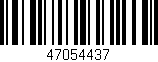 Código de barras (EAN, GTIN, SKU, ISBN): '47054437'