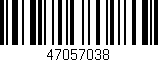 Código de barras (EAN, GTIN, SKU, ISBN): '47057038'