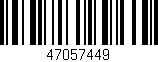 Código de barras (EAN, GTIN, SKU, ISBN): '47057449'