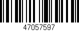 Código de barras (EAN, GTIN, SKU, ISBN): '47057597'