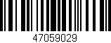 Código de barras (EAN, GTIN, SKU, ISBN): '47059029'