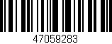 Código de barras (EAN, GTIN, SKU, ISBN): '47059283'