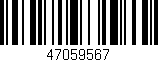 Código de barras (EAN, GTIN, SKU, ISBN): '47059567'