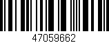 Código de barras (EAN, GTIN, SKU, ISBN): '47059662'