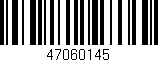 Código de barras (EAN, GTIN, SKU, ISBN): '47060145'