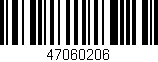 Código de barras (EAN, GTIN, SKU, ISBN): '47060206'
