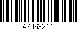 Código de barras (EAN, GTIN, SKU, ISBN): '47063211'