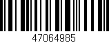 Código de barras (EAN, GTIN, SKU, ISBN): '47064985'