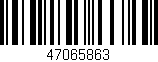 Código de barras (EAN, GTIN, SKU, ISBN): '47065863'