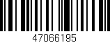 Código de barras (EAN, GTIN, SKU, ISBN): '47066195'