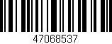 Código de barras (EAN, GTIN, SKU, ISBN): '47068537'