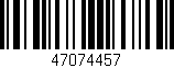Código de barras (EAN, GTIN, SKU, ISBN): '47074457'