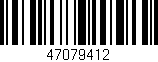 Código de barras (EAN, GTIN, SKU, ISBN): '47079412'