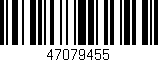 Código de barras (EAN, GTIN, SKU, ISBN): '47079455'