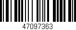 Código de barras (EAN, GTIN, SKU, ISBN): '47097363'