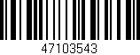 Código de barras (EAN, GTIN, SKU, ISBN): '47103543'
