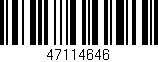 Código de barras (EAN, GTIN, SKU, ISBN): '47114646'
