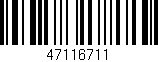 Código de barras (EAN, GTIN, SKU, ISBN): '47116711'