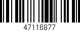 Código de barras (EAN, GTIN, SKU, ISBN): '47116877'