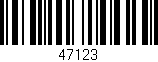 Código de barras (EAN, GTIN, SKU, ISBN): '47123'