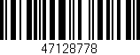 Código de barras (EAN, GTIN, SKU, ISBN): '47128778'