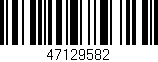 Código de barras (EAN, GTIN, SKU, ISBN): '47129582'