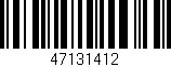 Código de barras (EAN, GTIN, SKU, ISBN): '47131412'