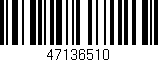 Código de barras (EAN, GTIN, SKU, ISBN): '47136510'