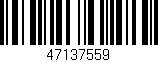 Código de barras (EAN, GTIN, SKU, ISBN): '47137559'