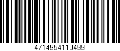 Código de barras (EAN, GTIN, SKU, ISBN): '4714954110499'