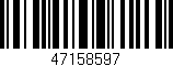 Código de barras (EAN, GTIN, SKU, ISBN): '47158597'