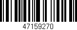 Código de barras (EAN, GTIN, SKU, ISBN): '47159270'