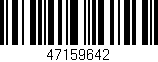 Código de barras (EAN, GTIN, SKU, ISBN): '47159642'
