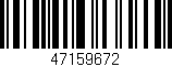 Código de barras (EAN, GTIN, SKU, ISBN): '47159672'