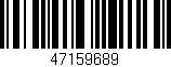 Código de barras (EAN, GTIN, SKU, ISBN): '47159689'