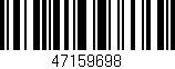 Código de barras (EAN, GTIN, SKU, ISBN): '47159698'