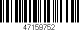 Código de barras (EAN, GTIN, SKU, ISBN): '47159752'