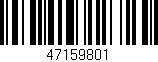Código de barras (EAN, GTIN, SKU, ISBN): '47159801'