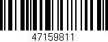 Código de barras (EAN, GTIN, SKU, ISBN): '47159811'