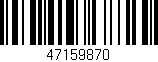 Código de barras (EAN, GTIN, SKU, ISBN): '47159870'