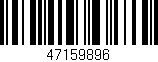 Código de barras (EAN, GTIN, SKU, ISBN): '47159896'