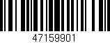 Código de barras (EAN, GTIN, SKU, ISBN): '47159901'