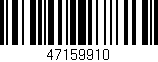 Código de barras (EAN, GTIN, SKU, ISBN): '47159910'