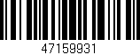 Código de barras (EAN, GTIN, SKU, ISBN): '47159931'