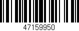 Código de barras (EAN, GTIN, SKU, ISBN): '47159950'